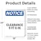 Signmission Clearance 9 Ft 6 In, 18 in W x Rectangle, Plastic OS-2PACK-NS-P-1824-V-10665 - alternate 5